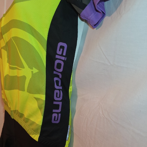 Giordana Women’s Short Sleeve Cycling Jersey - Lime/White/Purple - Picture 8 of 9